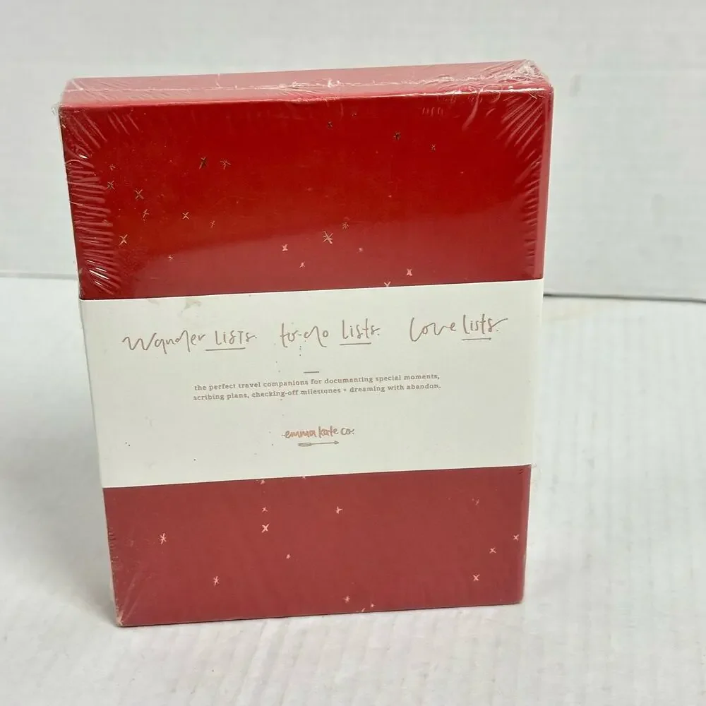 NEW Emma Kate Notebook Set in Box Wonder Lists To Do Lists Love Lists WHNWTLSET